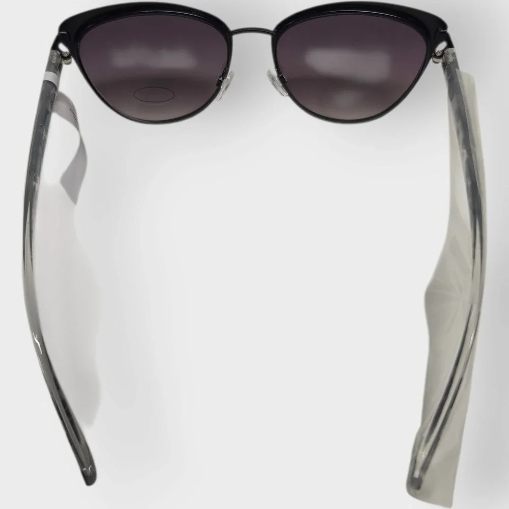 NEW BEBE BBOP2000 SUNGLASSES WOMENS METAL & PLASTIC BLACK OVERSIZED 001 FULL-RIM